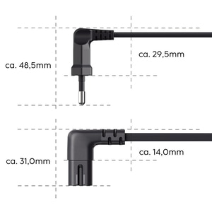 Cablu alimentare HAMA 221101, 2 pini conector AC C7, 3m, negru Cablu alimentare HAMA 221101, 2 pini conector AC C7, 3m, negru