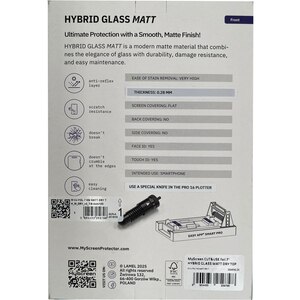 Folie protectie pentru telefon MYSCREEN Hybrid Glass Matt Dry, transparent Folie protectie pentru telefon MYSCREEN Hybrid Glass Matt Dry, transparent