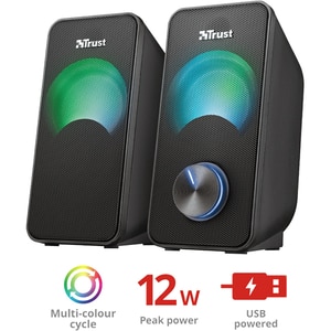 Boxe TRUST Arys Compact 23120, 2.0, 6W, RGB, negru Boxe TRUST Arys Compact 23120, 2.0, 6W, RGB, negru