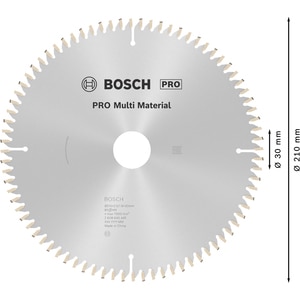 Panza circular BOSCH PRO, multimat, 210 x 30 x 2.5 mm, T80 Panza circular BOSCH PRO, multimat, 210 x 30 x 2.5 mm, T80