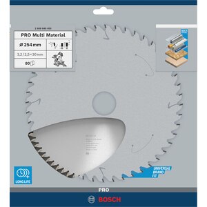 Panza circular multi BOSCH PROFESSIONAL, 254x30x3.2mm T80 Panza circular multi BOSCH PROFESSIONAL, 254x30x3.2mm T80