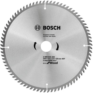 Panza circular BOSCH, wood, 254 x 30 x 3 mm, 80T Panza circular BOSCH, wood, 254 x 30 x 3 mm, 80T