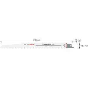 Panza ferastrau sabie BOSCH, lemn, 240 x 19 x 1.5mm Panza ferastrau sabie BOSCH, lemn, 240 x 19 x 1.5mm
