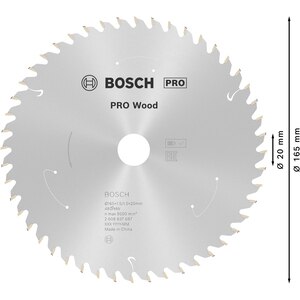 Panza circular BOSCH PRO, wood, 165 x 20 x 1.5 mm, T48 Panza circular BOSCH PRO, wood, 165 x 20 x 1.5 mm, T48