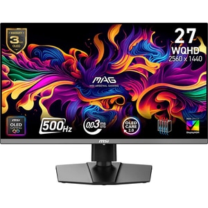 Monitor Gaming LED MSI MAG 272QP QD-OLED X50, 26.5", WQHD, 500Hz, AMD FreeSync Premium Pro, G-SYNC Compatible, HDR, negru Monitor Gaming LED MSI MAG 272QP QD-OLED X50, 26.5", WQHD, 500Hz, AMD FreeSync Premium Pro, G-SYNC Compatible, HDR, negru