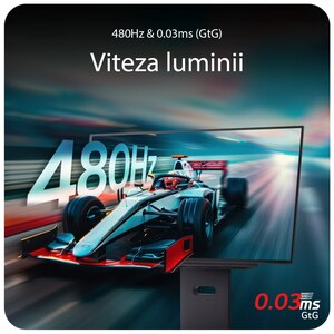 Monitor OLED LG UltraGear 27GX790A-B, 26.5", QHD, 480Hz, AMD FreeSync Premium Pro, HDR400, pivot, negru Monitor OLED LG UltraGear 27GX790A-B, 26.5", QHD, 480Hz, AMD FreeSync Premium Pro, HDR400, pivot, negru