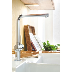 Baterie bucatarie GROHE Minta 31375000, metal, argintiu Baterie bucatarie GROHE Minta 31375000, metal, argintiu