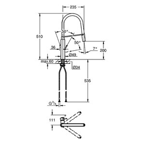 Baterie bucatarie GROHE Concetto 31491000, crom, argintiu Baterie bucatarie GROHE Concetto 31491000, crom, argintiu
