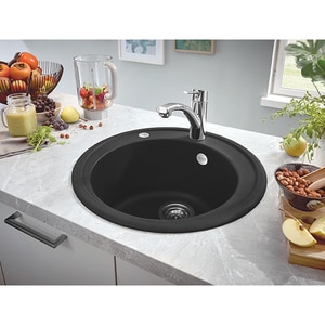 Chiuveta bucatarie GROHE K200 31656AP0, 1 cuva, compozit quartz, negru Chiuveta bucatarie GROHE K200 31656AP0, 1 cuva, compozit quartz, negru