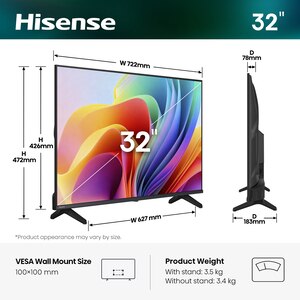 Televizor LED Smart HISENSE 32A4S, HD, HDR, 80cm Televizor LED Smart HISENSE 32A4S, HD, HDR, 80cm