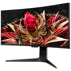 Monitor curbat Mini LED Fast HVA TCL 34R83Q, 34", WQHD, 170Hz, FreeSync Premium, HDR, boxe, alb-negru Monitor curbat Mini LED Fast HVA TCL 34R83Q, 34", WQHD, 170Hz, FreeSync Premium, HDR, boxe, alb-negru