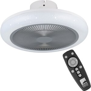 Plafoniera LED cu ventilator EGLO Kostrena, 3 x 8.5W, 3300 lm, IP20, alb-gri Plafoniera LED cu ventilator EGLO Kostrena, 3 x 8.5W, 3300 lm, IP20, alb-gri