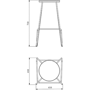 Scaun bar Maloux, 41 x 41 x 71 cm, maro Scaun bar Maloux, 41 x 41 x 71 cm, maro