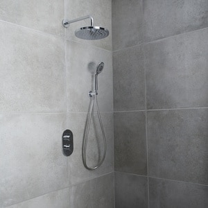 Set de dus, incastrabil, inox, cu derivator GoodHome Cavally Set de dus, incastrabil, inox, cu derivator GoodHome Cavally