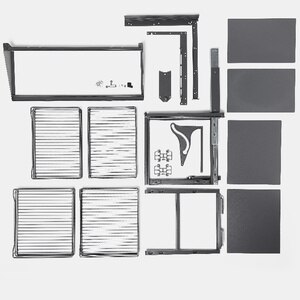 Sistem depozitare colt stanga GOODHOME Jolly Pebre, 100 cm, antracit Sistem depozitare colt stanga GOODHOME Jolly Pebre, 100 cm, antracit