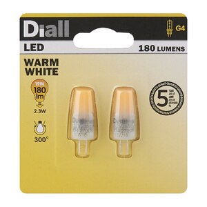 Set 2 becuri LED DIALL, G4, 2.3W, 180lm, 2700K Set 2 becuri LED DIALL, G4, 2.3W, 180lm, 2700K