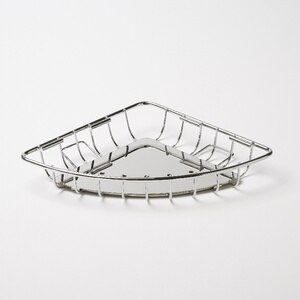 Raft de colt GoodHome Koros, 20 x 20 x 3.5 cm, otel, argintiu Raft de colt GoodHome Koros, 20 x 20 x 3.5 cm, otel, argintiu