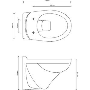Vas WC suspendat Arkus, portelan, 35 x 53.5 x 39.5 cm, capac polipropilena, alb Vas WC suspendat Arkus, portelan, 35 x 53.5 x 39.5 cm, capac polipropilena, alb