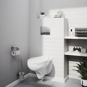 Vas WC suspendat Arkus, portelan, 35 x 53.5 x 39.5 cm, capac polipropilena, alb Vas WC suspendat Arkus, portelan, 35 x 53.5 x 39.5 cm, capac polipropilena, alb