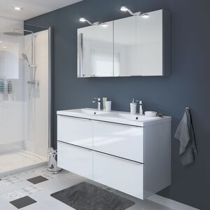 Masca lavoar GoodHome Imandra, suspendata, 120 x 45 x 60 cm, alb Masca lavoar GoodHome Imandra, suspendata, 120 x 45 x 60 cm, alb