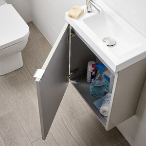 Masca lavoar GoodHome Imandra, suspendata, 43.6 x 23 x 55 cm, taupe Masca lavoar GoodHome Imandra, suspendata, 43.6 x 23 x 55 cm, taupe