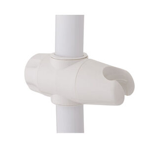 Bara de dus, plastic si aluminiu, 75x30 cm, alb Bara de dus, plastic si aluminiu, 75x30 cm, alb
