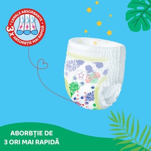 Scutece chilotel PUFIES Fashion&Nature Junior nr 5, Unisex, 12-17 kg, 120buc Scutece chilotel PUFIES Fashion&Nature Junior nr 5, Unisex, 12-17 kg, 120buc
