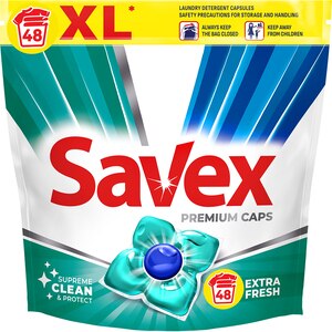 Detergent capsule SAVEX Super Caps Fresh, 48 spalari Detergent capsule SAVEX Super Caps Fresh, 48 spalari