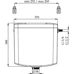 Rezervor suspendat Nikiplast, 37 x 37 x 13cm, 6l, alb Rezervor suspendat Nikiplast, 37 x 37 x 13cm, 6l, alb