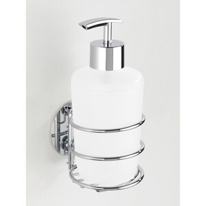 Dispenser sapun lichid WENKO 18777100, 250 ml, argintiu-alb Dispenser sapun lichid WENKO 18777100, 250 ml, argintiu-alb