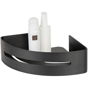 Raft de colt WENKO Bivio, aluminiu, 30.5 cm, negru Raft de colt WENKO Bivio, aluminiu, 30.5 cm, negru