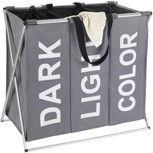Cos rufe WENKO Trio, poliester/aluminiu, 129 l, gri Cos rufe WENKO Trio, poliester/aluminiu, 129 l, gri