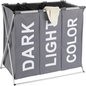 Cos rufe WENKO Trio, poliester/aluminiu, 129 l, gri Cos rufe WENKO Trio, poliester/aluminiu, 129 l, gri
