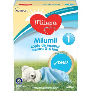 Lapte praf MILUPA MILUMIL 1 PreciNutri 615697, 0-6 luni, 600g Lapte praf MILUPA MILUMIL 1 PreciNutri 615697, 0-6 luni, 600g
