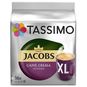 Capsule cafea TASSIMO Jacobs Crema Intenso XL, 16 capsule, 144g Capsule cafea TASSIMO Jacobs Crema Intenso XL, 16 capsule, 144g