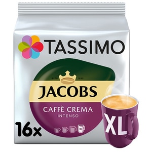 Capsule cafea TASSIMO Jacobs Crema Intenso XL, 16 capsule, 144g Capsule cafea TASSIMO Jacobs Crema Intenso XL, 16 capsule, 144g