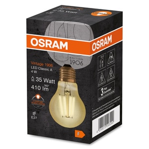 Bec LED decorativ, Osram, E27, 4W, 2400K, auriu Bec LED decorativ, Osram, E27, 4W, 2400K, auriu