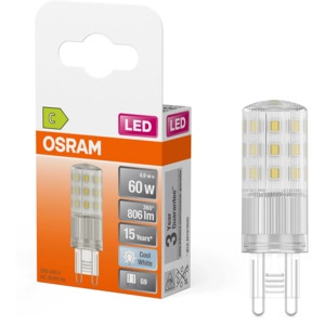 Bec LED OSRAM, G9, 4.9W, 806lm, lumina neutra Bec LED OSRAM, G9, 4.9W, 806lm, lumina neutra
