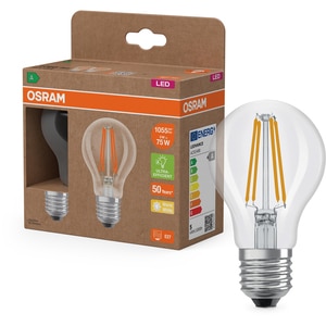 Set 2 becuri LED filament OSRAM, E27, 5W, 1055lm, lumina calda Set 2 becuri LED filament OSRAM, E27, 5W, 1055lm, lumina calda