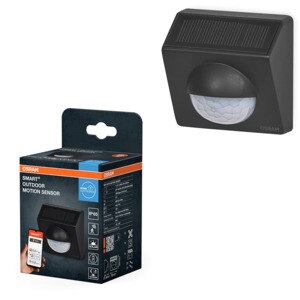 Senzor de miscare OSRAM, IP65, Wi-Fi, incarcare solara, negru Senzor de miscare OSRAM, IP65, Wi-Fi, incarcare solara, negru