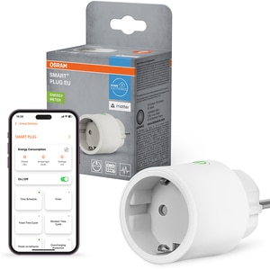 Priza smart OSRAM Smart Plus, 2300W, 16A, WiFi, alb Priza smart OSRAM Smart Plus, 2300W, 16A, WiFi, alb