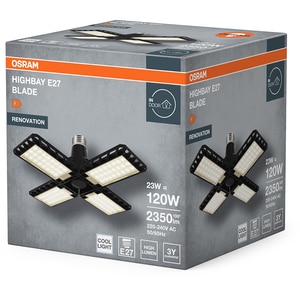 Plafoniera cu LED integrat OSRAM, E27, 23W, 2350lm, negru Plafoniera cu LED integrat OSRAM, E27, 23W, 2350lm, negru