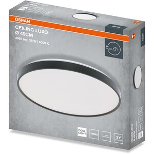 Plafoniera LED OSRAM Luxo, 36W, 3960lm, 4000K, IP20, negru Plafoniera LED OSRAM Luxo, 36W, 3960lm, 4000K, IP20, negru