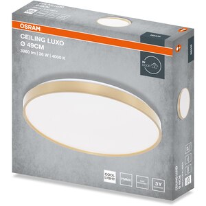 Plafoniera LED OSRAM Luxo, 36W, 3960lm, 4000K, IP20, auriu Plafoniera LED OSRAM Luxo, 36W, 3960lm, 4000K, IP20, auriu