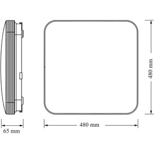 Plafoniera LED OSRAM Grido SQ, 72W, 7920lm, 3000K, IP20, alb Plafoniera LED OSRAM Grido SQ, 72W, 7920lm, 3000K, IP20, alb