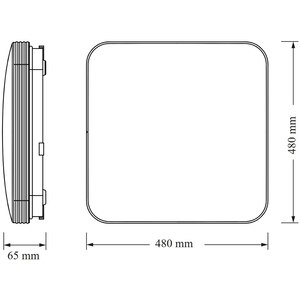 Plafoniera LED OSRAM Grido SQ, 72W, 7920lm, 4000K, IP20, alb Plafoniera LED OSRAM Grido SQ, 72W, 7920lm, 4000K, IP20, alb