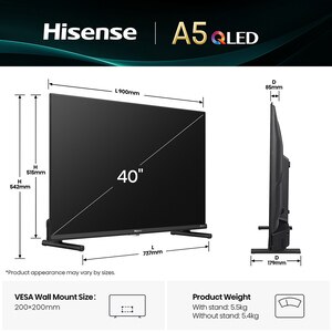 Televizor QLED Smart HISENSE 40A5Q, Full HD, 100cm Televizor QLED Smart HISENSE 40A5Q, Full HD, 100cm