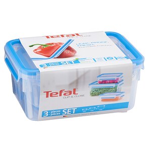 Set caserole TEFAL K3028912, 3 piese, 0.55 - 2.3l, plastic, transparent Set caserole TEFAL K3028912, 3 piese, 0.55 - 2.3l, plastic, transparent