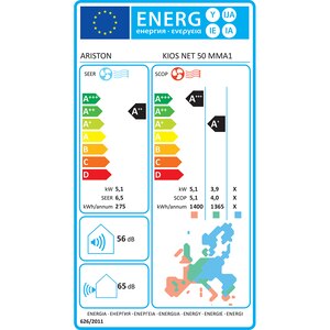 Aer conditionat ARISTON Kios Net 50, 18000BTU, A++/A+, Wi-Fi, Functie Incalzire, Inverter, alb Aer conditionat ARISTON Kios Net 50, 18000BTU, A++/A+, Wi-Fi, Functie Incalzire, Inverter, alb