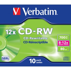 CD-RW VERBATIM 43148, 12x, 700MB, 10buc CD-RW VERBATIM 43148, 12x, 700MB, 10buc